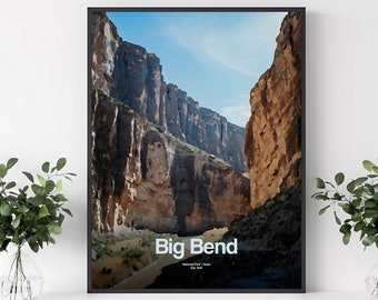 Big Bend National Park Poster | Big Bend Travel Print | USA National Park | Wall Art | Big Bend Art Print | Parks Poster