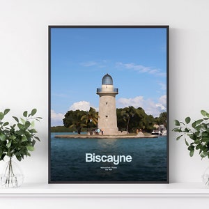Biscayne National Park Poster | Biscayne Travel Print | USA National Park | Wall Art | Biscayne Art Print | Parks Poster