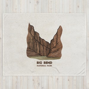 Manta de tiro Big Bend / Manta de tiro de parques nacionales / Regalo de parques nacionales / Manta de campamento / Regalo de viaje / Regalo de aventura natural