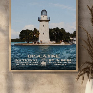 Biscayne National Park Poster WPA Style | Vintage Travel Poster | Retro Travel Print | Vintage Travel Print | WPA Poster