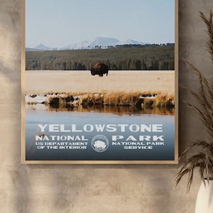 Yellowstone Nationalpark Poster WPA Style | Vintage Reise Poster | Retro Reise Druck | Vintage Reise Druck | WPA Poster