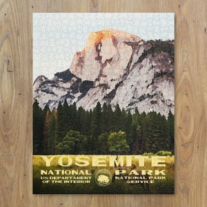 WPA Puzzle | Yosemite National Park Puzzle | Jigsaw Puzzle | Vintage Puzzle | US National Parks Retro Puzzle | Gift | WPA Style