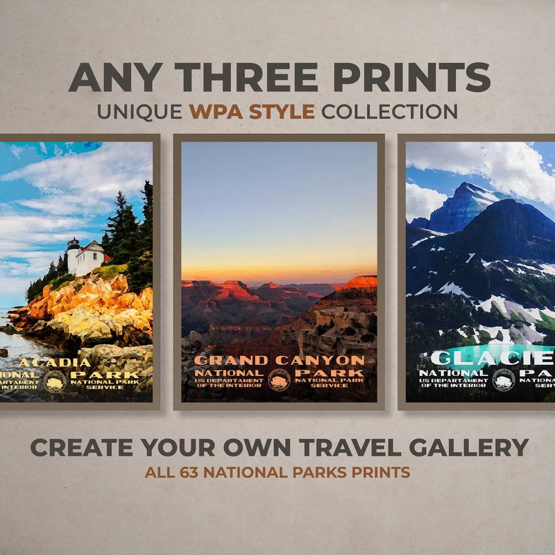 Retro National Park Poster - Etsy