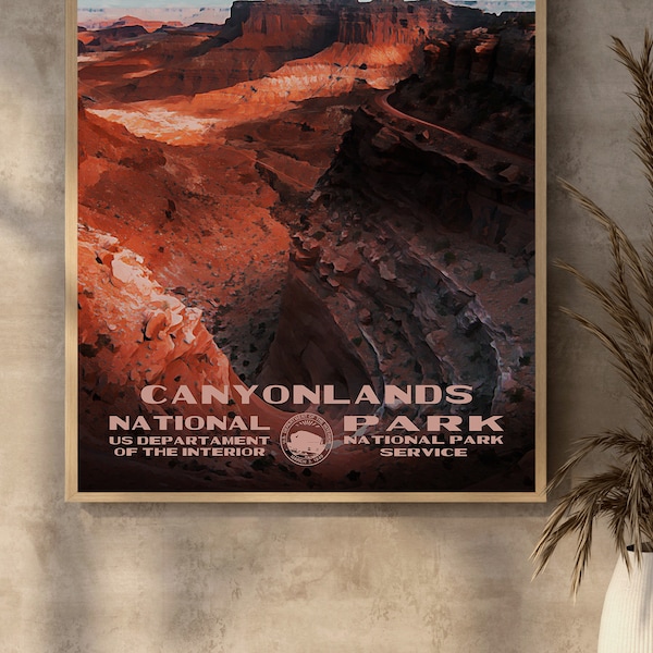 Canyonlands National Park Poster WPA Style | Vintage Travel Poster | Retro Travel Print | Vintage Travel Print | WPA Poster