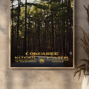 Congaree National Park Poster WPA Style | Vintage Travel Poster | Retro Travel Print | Vintage Travel Print | WPA Poster