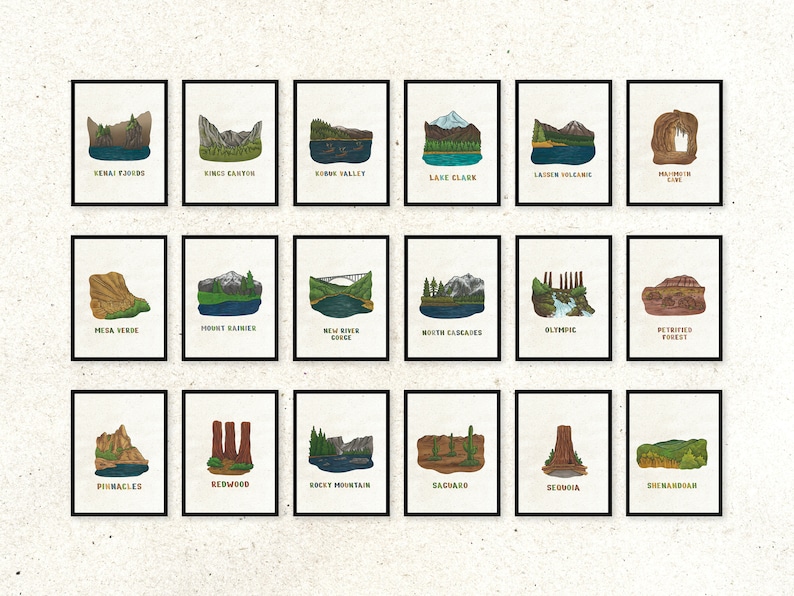 National Park Nursery Decor, Build your own set of National Park Decor, Nursery Poster, Kids Room Decor, Nursery Wall Decor, Nursery Prints image 5