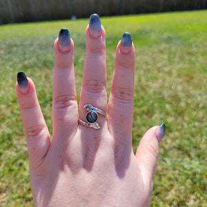 Bague serpent labradorite (s925)