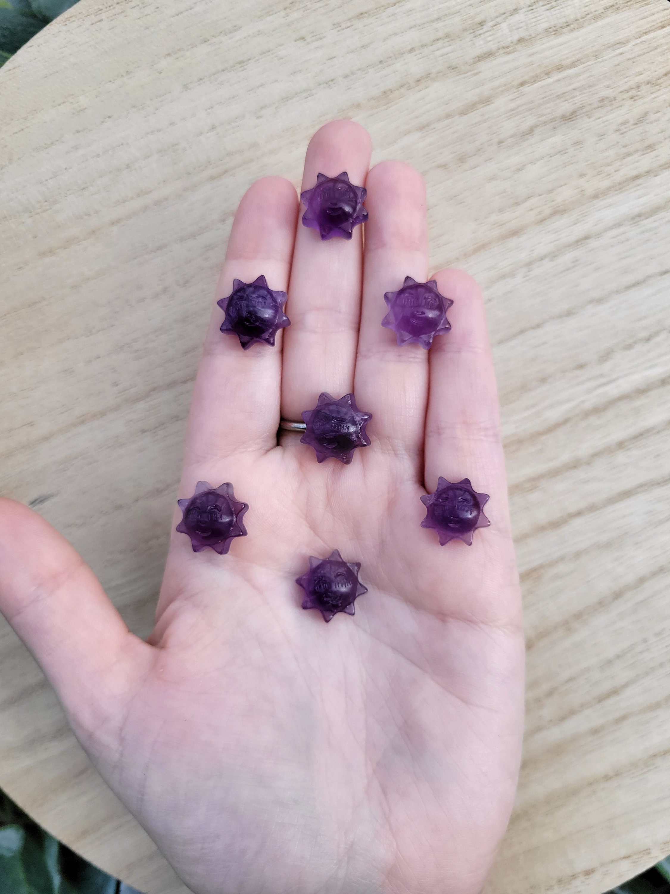 Amethyst Mini Smiling Sun - Etsy