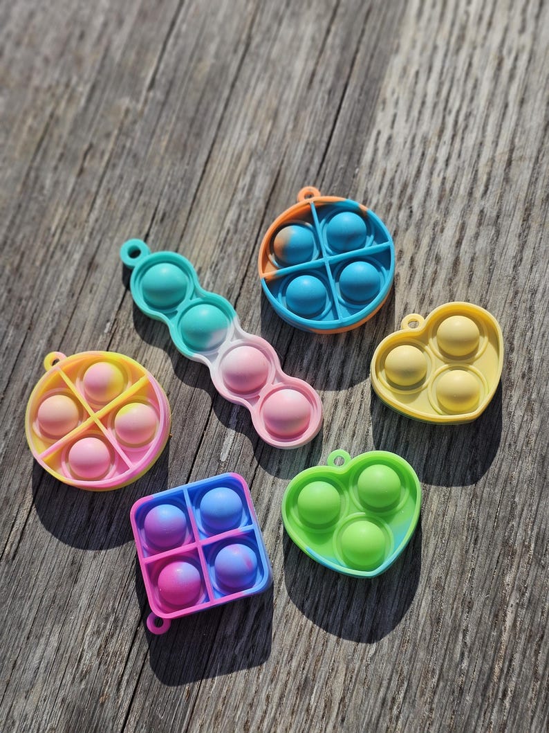 Mini Fidget Pop Keychain [ Set of 2] - Etsy
