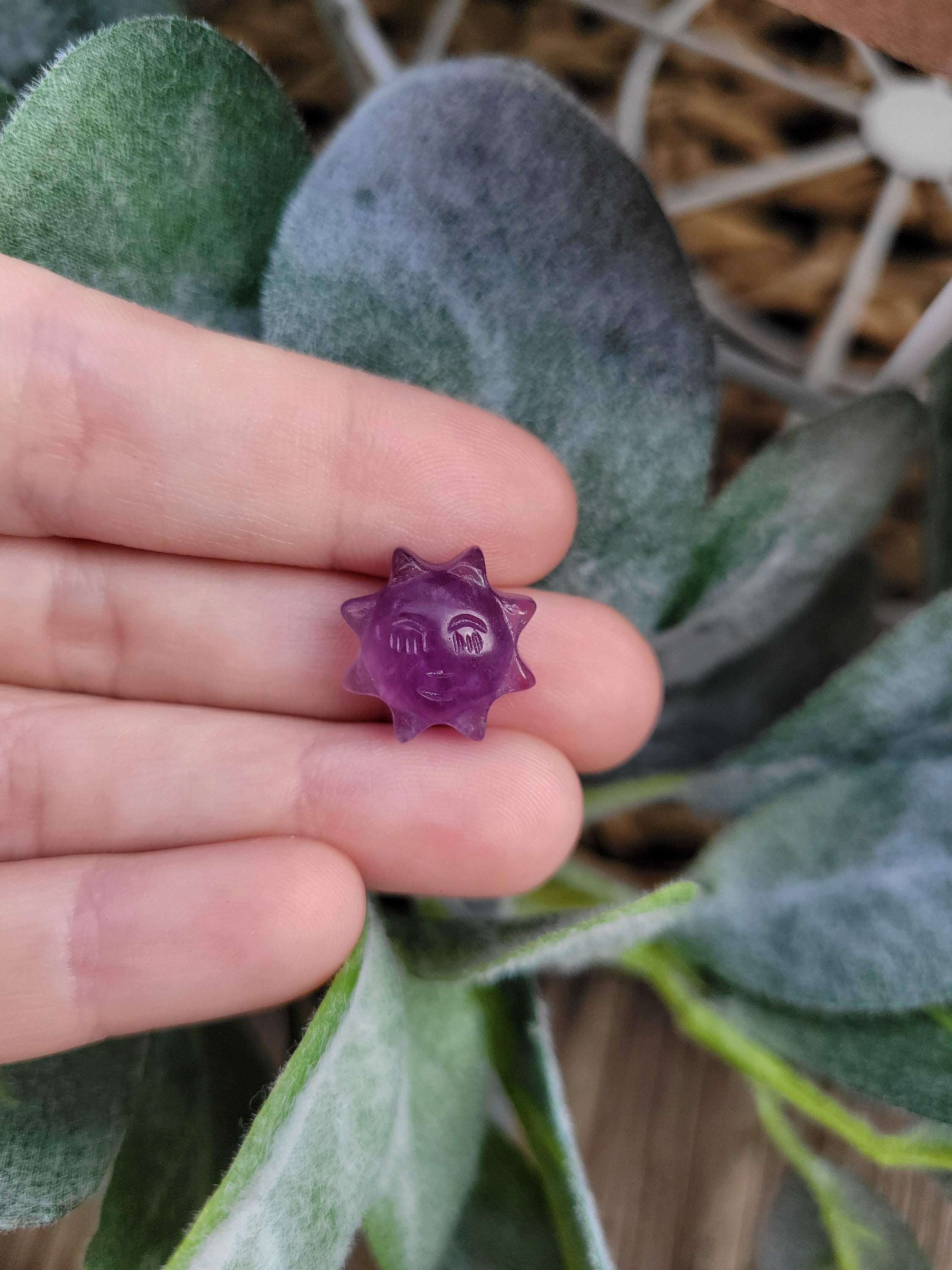 Amethyst Mini Smiling Sun - Etsy