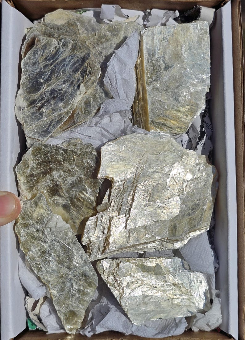 Translucent Mica Raw Gold Mica Slabs - Etsy