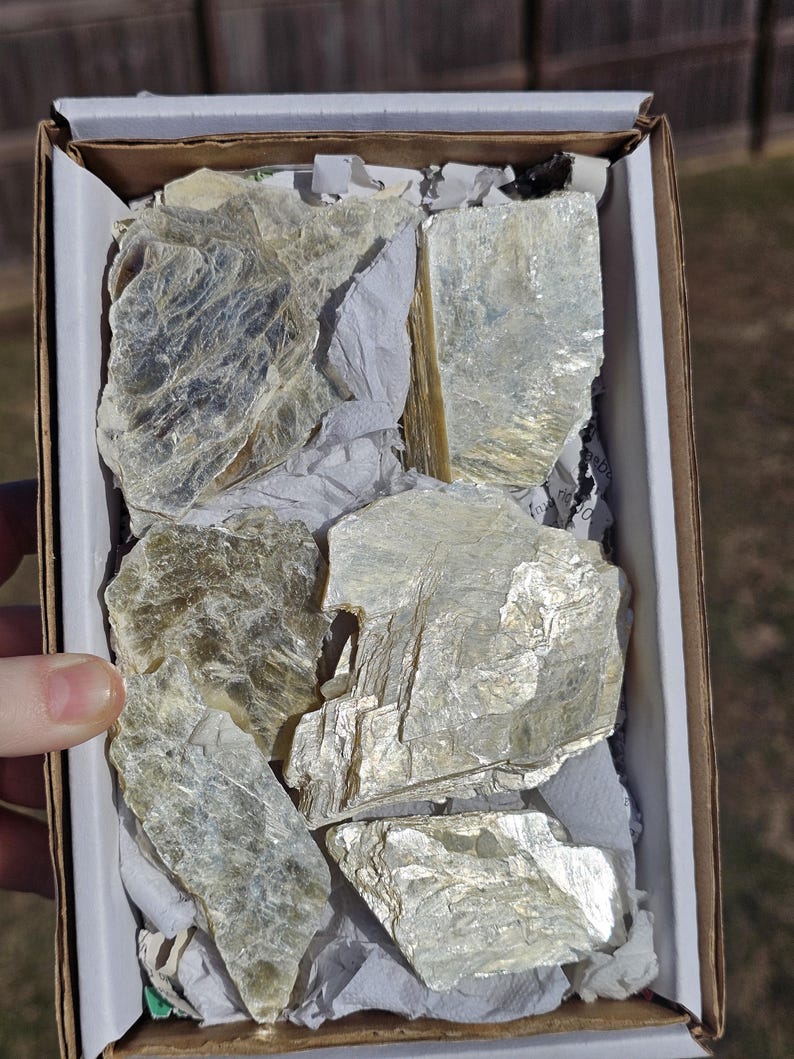 Translucent Mica Raw Gold Mica Slabs - Etsy