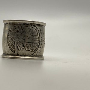 Engraved SSMC Sterling Silver Napkin Ring
