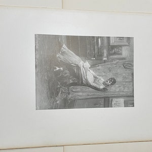 Photogravure photo-engraving artwork Thomas Eakins. Victorian era