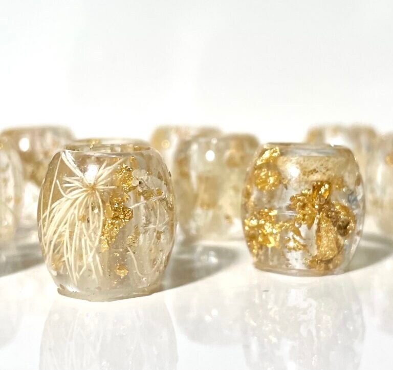 Q.O Flower Beads Large Beads Flower Hair Accessories Etsy