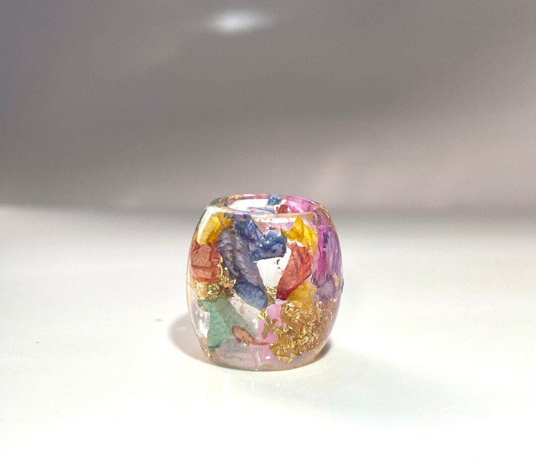 Rainbow Flower Beads Loc Jewelry Dread Beads Hair Etsy