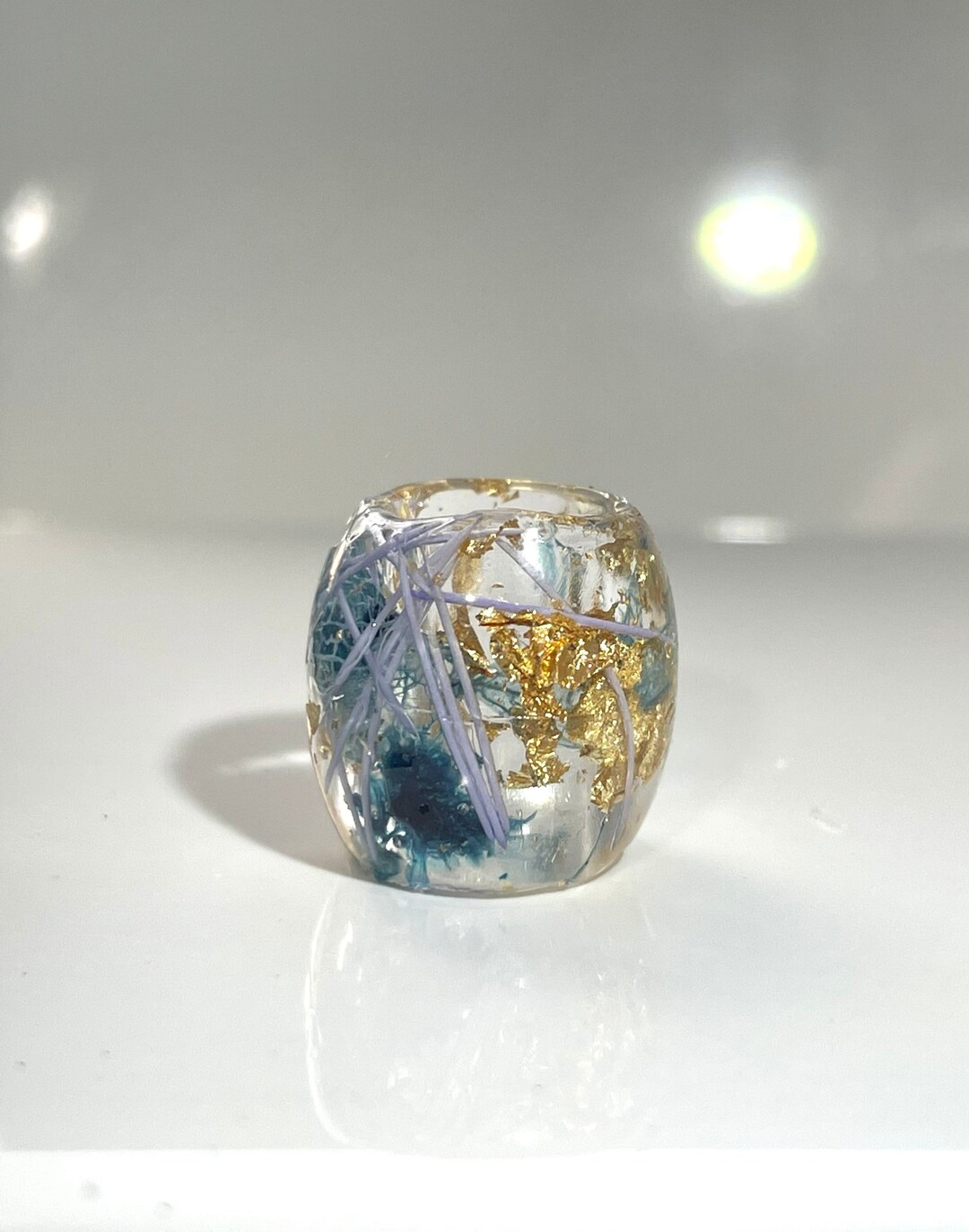 Aquamarine Flower Beads DND Hair Beads Flower Hair Etsy