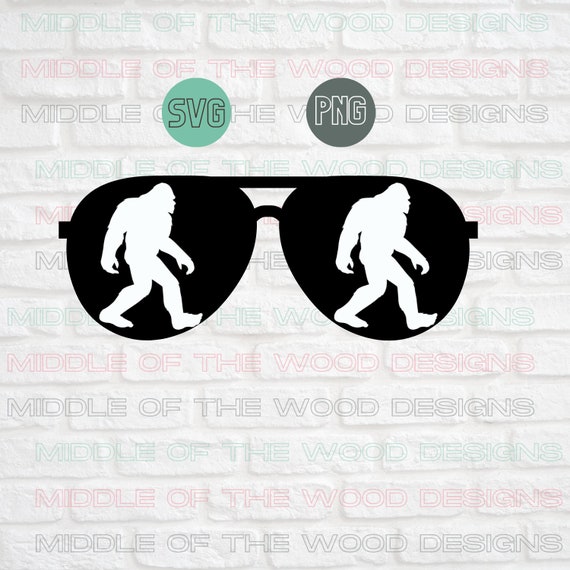 Bigfoot Sunglasses PNG SVG | Etsy