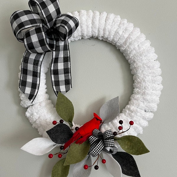 Winter Cardinal Wreath