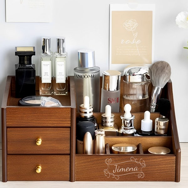 Personalised Wooden Makeup Box Etsy UK