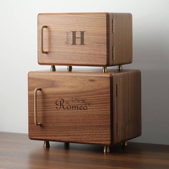 ZGFOZJGC Boîte à Bijoux En Bois De Noyer Massif à 2 Couches