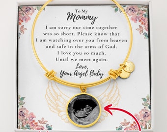 Ultrasound Jewelry after Miscarriage, Miscarriage Bracelet, Miscarriage Jewelry, Gift for Woman who Miscarried, Gift from Angel Baby, Grief