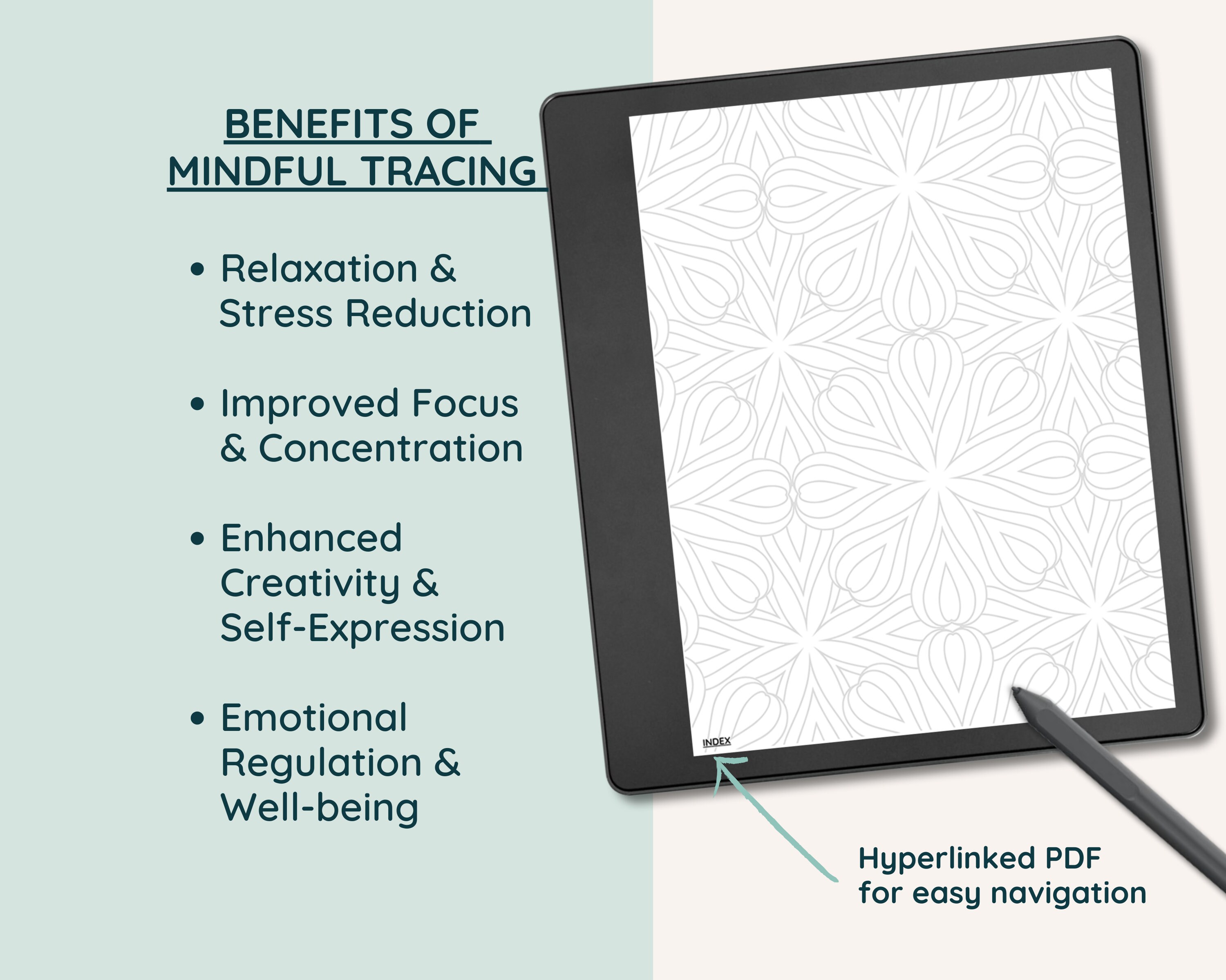 Kindle Scribe Mindfulness Tracing Book: Abstract Patterns (PDF) - Etsy