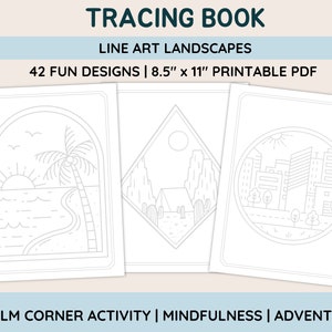 mindfulness tracing book calm corner activity for homeschool calming workbook mindful tracing activity for teens tracing color pencil