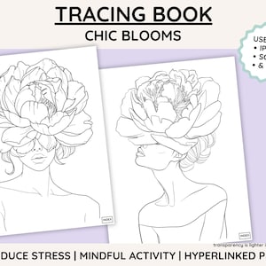 stress relief activities for remarkable,  mindful tracing templates, digital tracing book for remarkable, iPad tracing book
