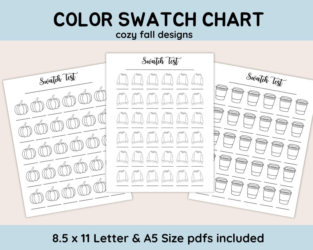 Fall Theme Marker Swatch Chart: Alcohol Marker, Pen, & Pencil (PDF ...