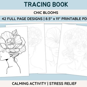 art therapy activities for teens floral tracing book Printable calming art exercises mindful tracing page art activity for anxiety relief