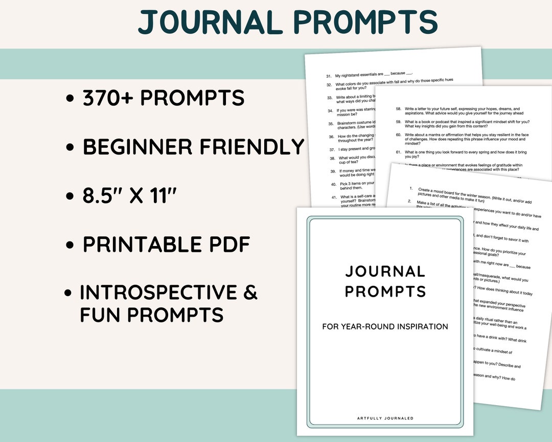 365 Journal Prompts for Mental Health Beginner Journaling Practice