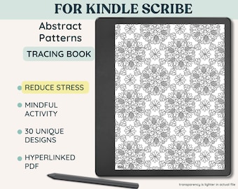 Kindle Scribe Mindfulness Tracing Book: Abstract Patterns (PDF)