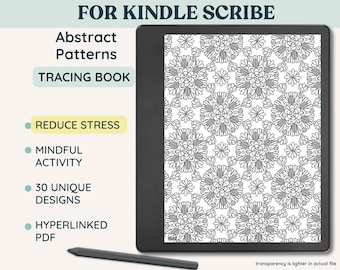 Livre de coloriage Kindle Scribe tracé de pleine conscience Modèles Kindle Scribe Activité de pleine conscience Journal Kindle Scribe PDF