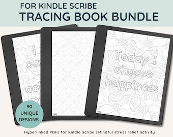 Kindle Scribe Mindfulness Tracing Book Bundle: 90 Unique Designs (PDF)