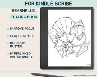 Seashells Tracing Book for Kindle Scribe (PDF)