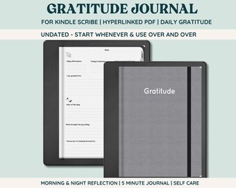 Kindle Scribe Gratitude Journal: Daily Reflection Templates (PDF)