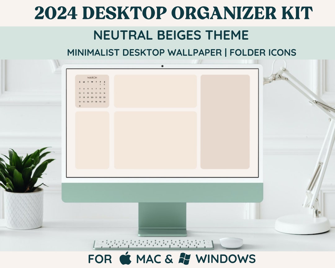 2024 Monthly Desktop Calendar for Mac and Windows Etsy