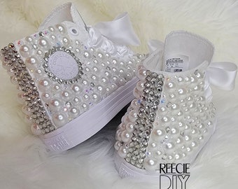 Kids Hi-Top Bling Converse - Any Theme