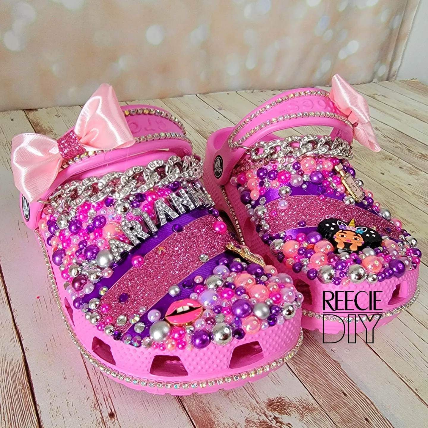 PREORDER* KIDS CUSTOM BLING CROCS – Hems and Hers