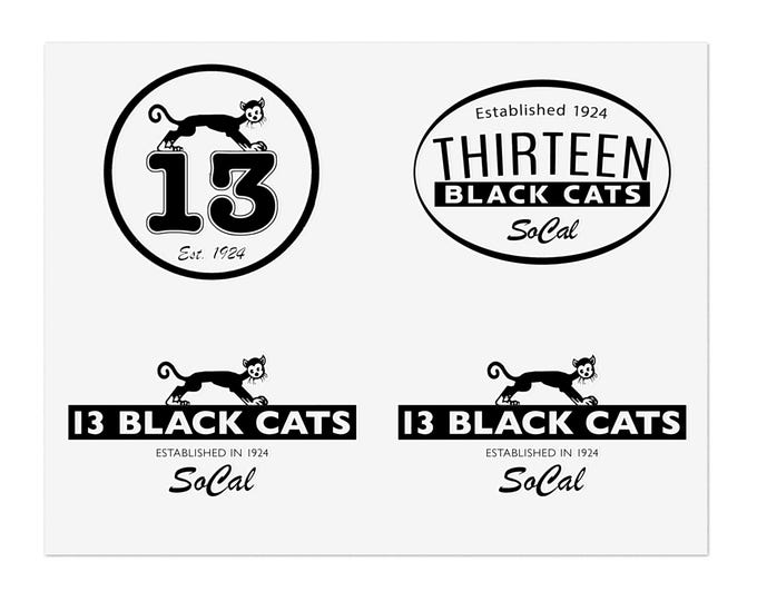 13 Black Cats | Vinyl Sticker Sheets (4 stickers)
