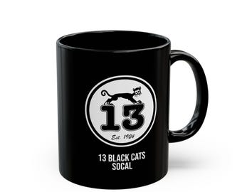 13 Black Cats | Black Coffee Cup