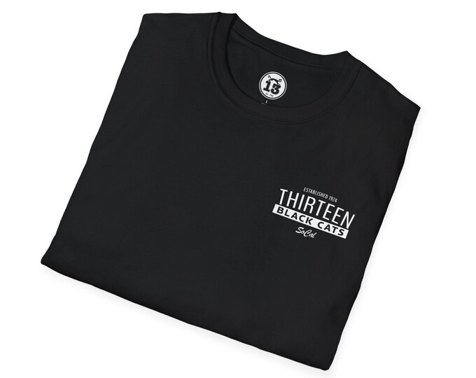 Thirteen Club Logo T-Shirt | Small Chest Graphic, Black Tee