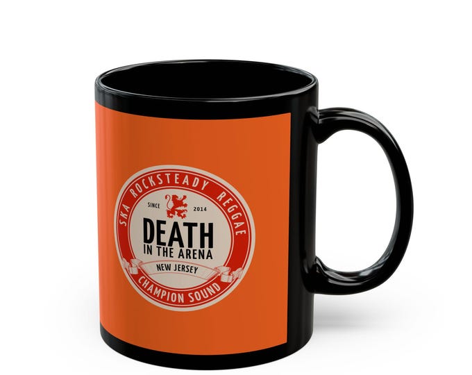 Death in the Arena | Black coffee cup