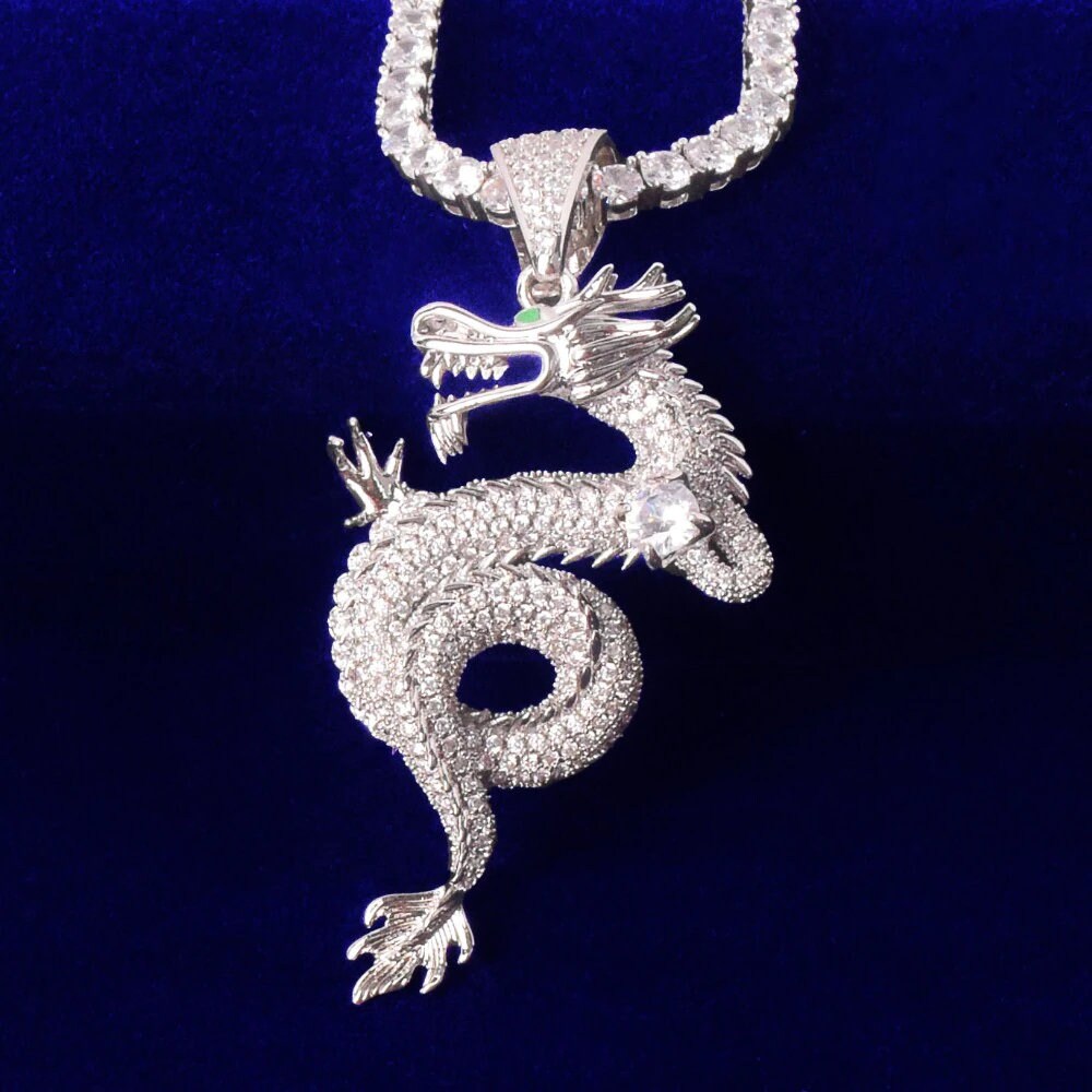 Anime Dragon Pendant Cubic Zircon 