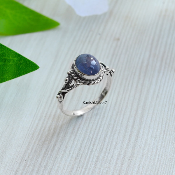 Natural Tanzanite, Statement Ring, Women Ring, 925 Silver Ring, Boho Ring, Dainty Ring, Tanzanite Ring, Handmade Ring, Gemstone Ring