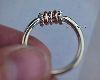 Thumb Ring, Minimalist Ring, Spinner Ring, 925 Silver Ring, Dainty Ring, Meditation Ring, Anxiety Ring, Midi Ring, Women Ring, Handmade Ring