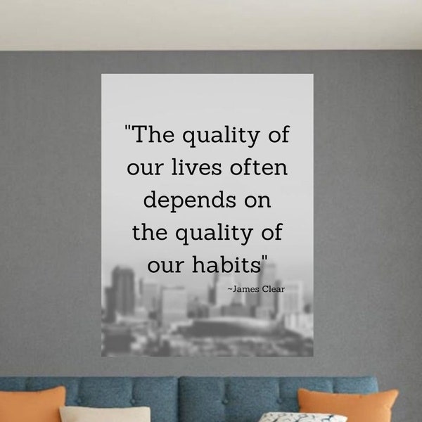 Atomic Habit James Clear Quote| James Clear Wall Art