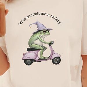 Off to Commit Mom Foolery Comfort Colors Tshirt, Mothers Day Gift, Funny Frog Shirt, Gift for Mom