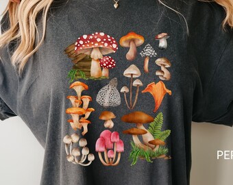Mushroom Shirt, Aesthetic Mushroom Shirt, Comfort Colors Mushroom Shirt, Botanical Shirt, Magic Mushroom Shirt, Cottagecore Shirt
